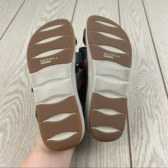 Merrell Kalari Shaw Adjustable Strap Leather Sandal Shoes US8 Olive Green - Picture 10 of 10